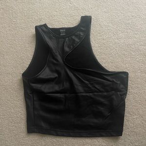 SHEIN faux leather top